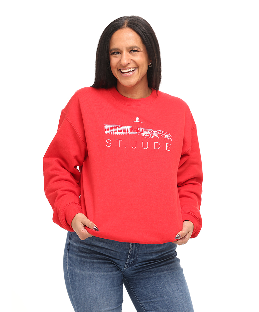 Primary image St. Jude Campus Embroidered Sweatshirt - Red